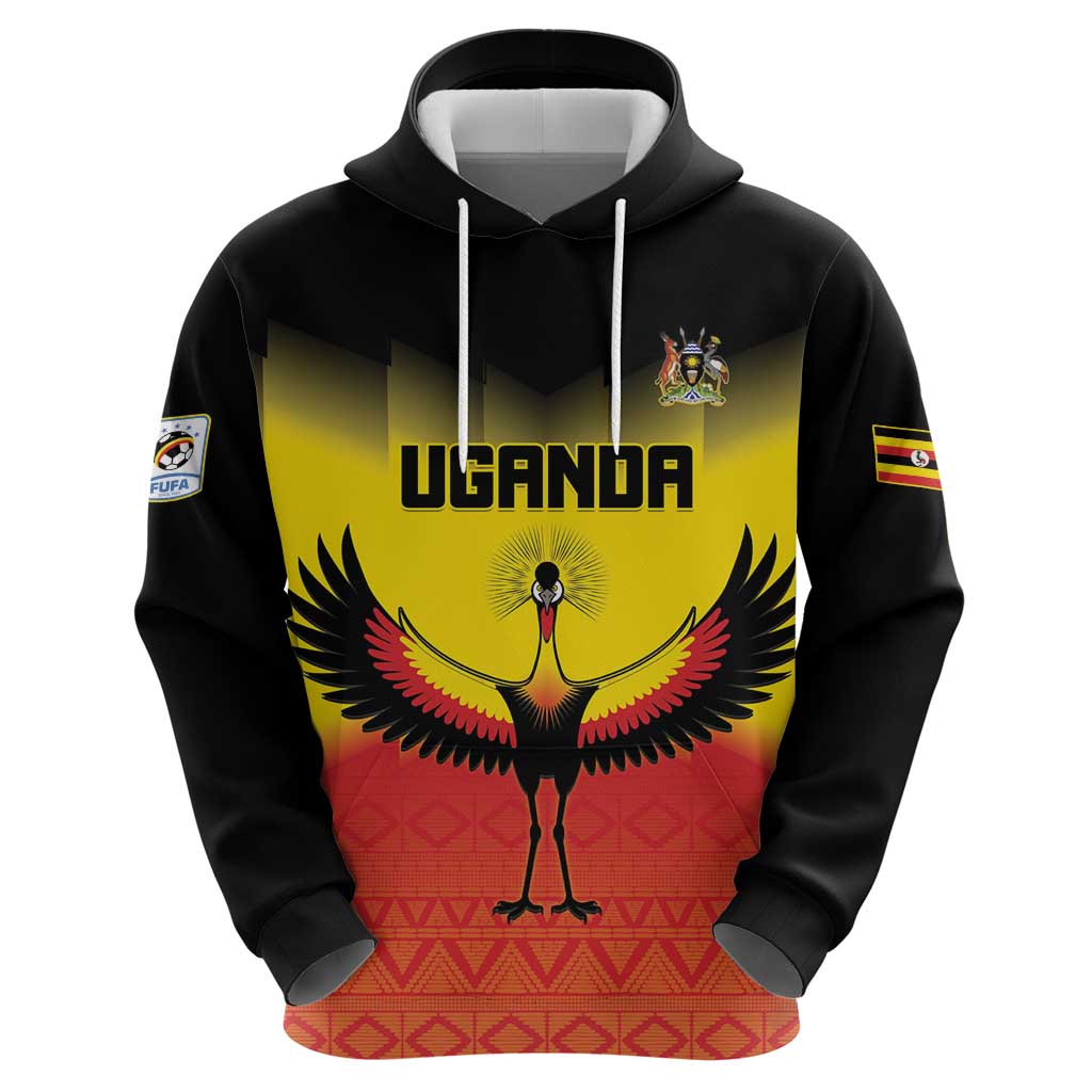 Custom Uganda Football Zip Hoodie Go Cranes Go - Wonder Print Shop