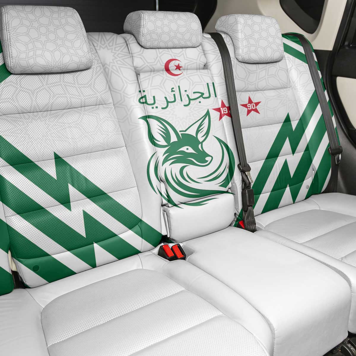 Algeria Football Back Car Seat Cover Go Fennecs Go - Wonder Print Shop