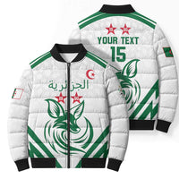 Custom Algeria Football Bomber Puffer Jacket Go Fennecs Go - Wonder Print Shop