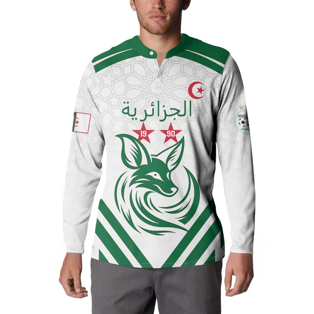 Custom Algeria Football Button Sweatshirt Go Fennecs Go - Wonder Print Shop