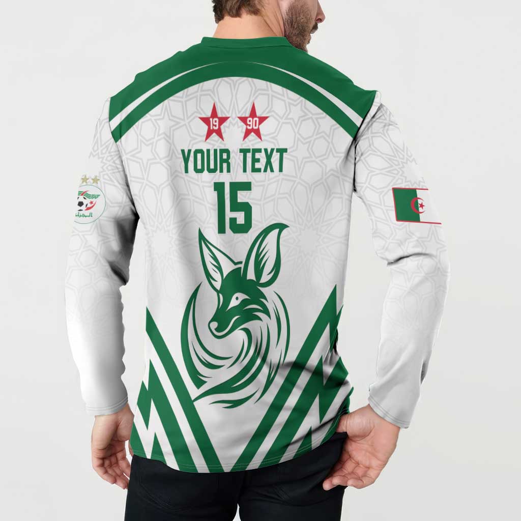 Custom Algeria Football Button Sweatshirt Go Fennecs Go - Wonder Print Shop
