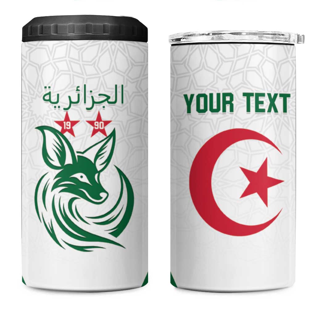 Custom Algeria Football 4 in 1 Can Cooler Tumbler Go Fennecs Go - Wonder Print Shop