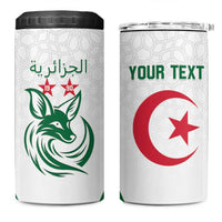Custom Algeria Football 4 in 1 Can Cooler Tumbler Go Fennecs Go - Wonder Print Shop