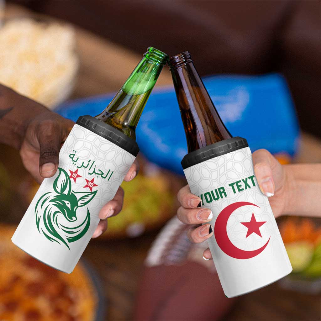 Custom Algeria Football 4 in 1 Can Cooler Tumbler Go Fennecs Go - Wonder Print Shop