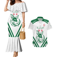 Custom Algeria Football Couples Matching Mermaid Dress and Hawaiian Shirt Go Fennecs Go - Wonder Print Shop