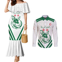 Custom Algeria Football Couples Matching Mermaid Dress and Long Sleeve Button Shirt Go Fennecs Go - Wonder Print Shop