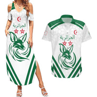 Custom Algeria Football Couples Matching Summer Maxi Dress and Hawaiian Shirt Go Fennecs Go - Wonder Print Shop