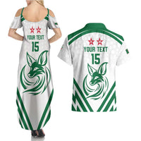 Custom Algeria Football Couples Matching Summer Maxi Dress and Hawaiian Shirt Go Fennecs Go - Wonder Print Shop