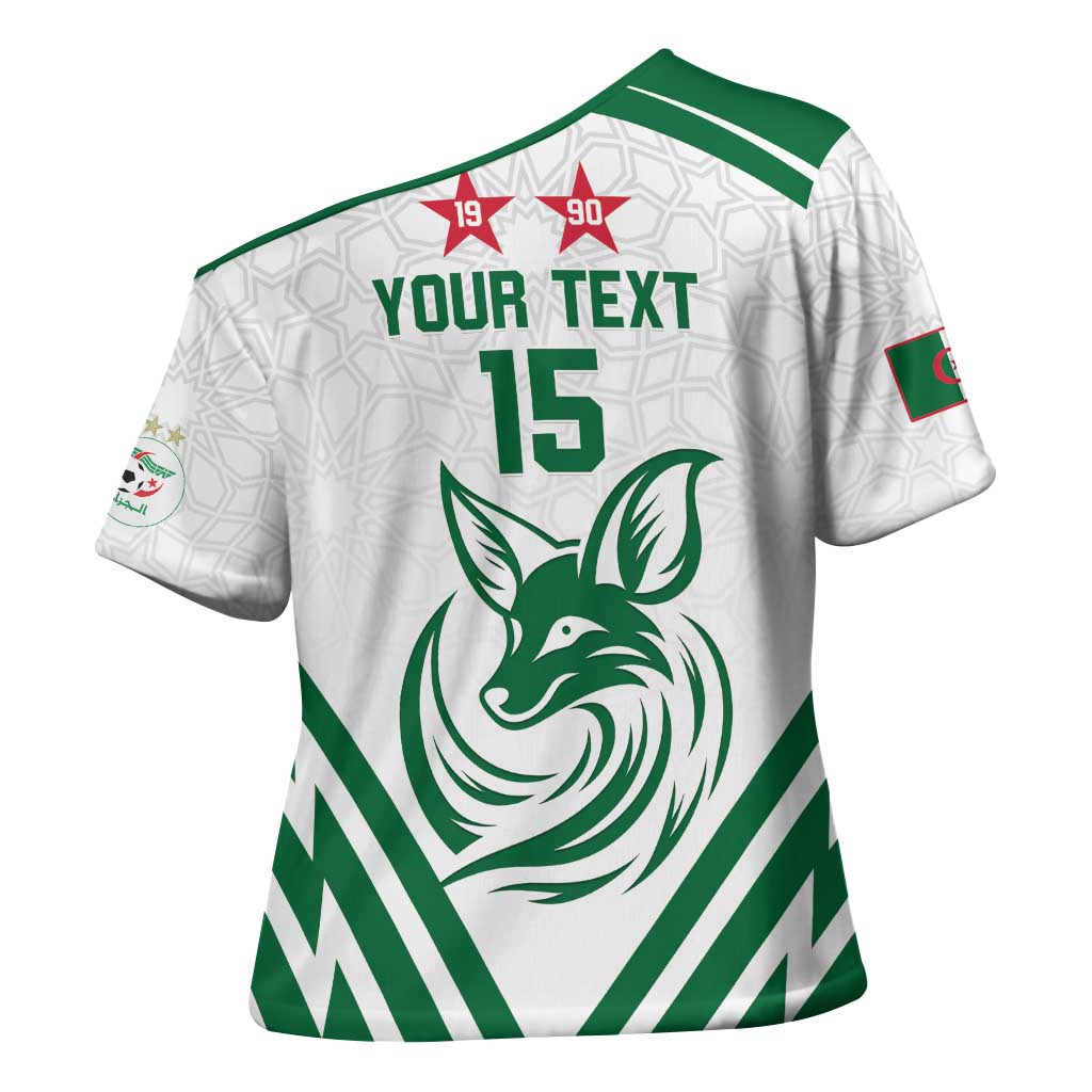 Custom Algeria Football Cross Shoulder Shirt Go Fennecs Go - Wonder Print Shop