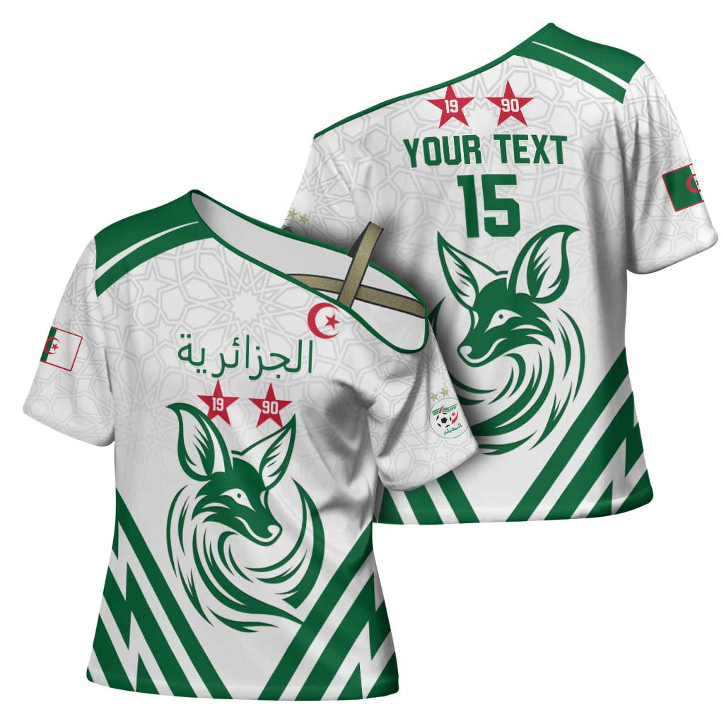 Custom Algeria Football Cross Shoulder Shirt Go Fennecs Go - Wonder Print Shop