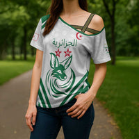 Custom Algeria Football Cross Shoulder Shirt Go Fennecs Go - Wonder Print Shop
