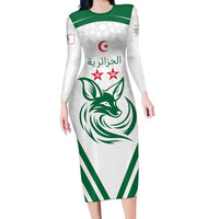 Custom Algeria Football Family Matching Long Sleeve Bodycon Dress and Hawaiian Shirt Go Fennecs Go - Wonder Print Shop