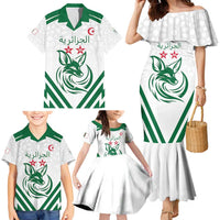 Custom Algeria Football Family Matching Mermaid Dress and Hawaiian Shirt Go Fennecs Go - Wonder Print Shop