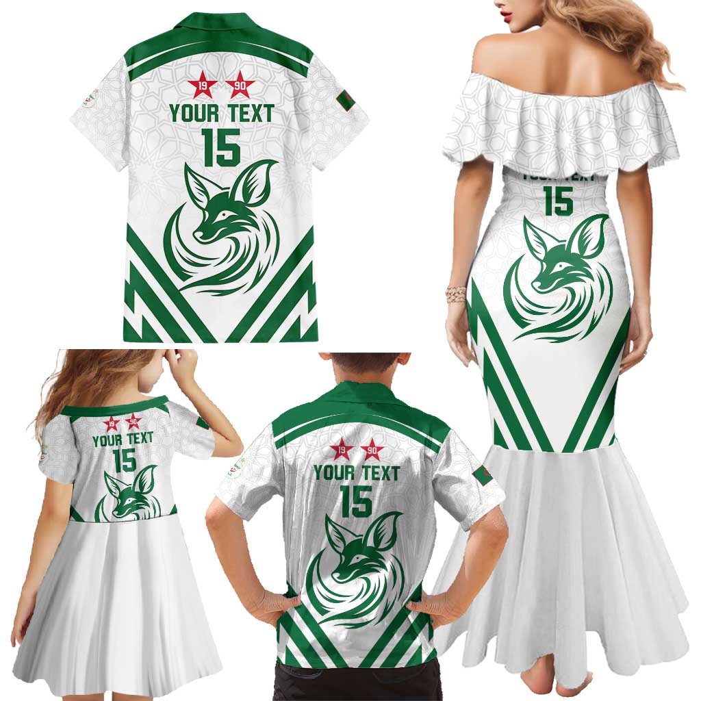 Custom Algeria Football Family Matching Mermaid Dress and Hawaiian Shirt Go Fennecs Go - Wonder Print Shop