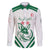 Custom Algeria Football Family Matching Off The Shoulder Long Sleeve Dress and Hawaiian Shirt Go Fennecs Go - Wonder Print Shop