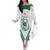 Custom Algeria Football Family Matching Off The Shoulder Long Sleeve Dress and Hawaiian Shirt Go Fennecs Go - Wonder Print Shop