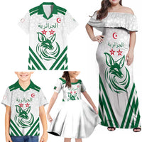 Custom Algeria Football Family Matching Off Shoulder Maxi Dress and Hawaiian Shirt Go Fennecs Go - Wonder Print Shop