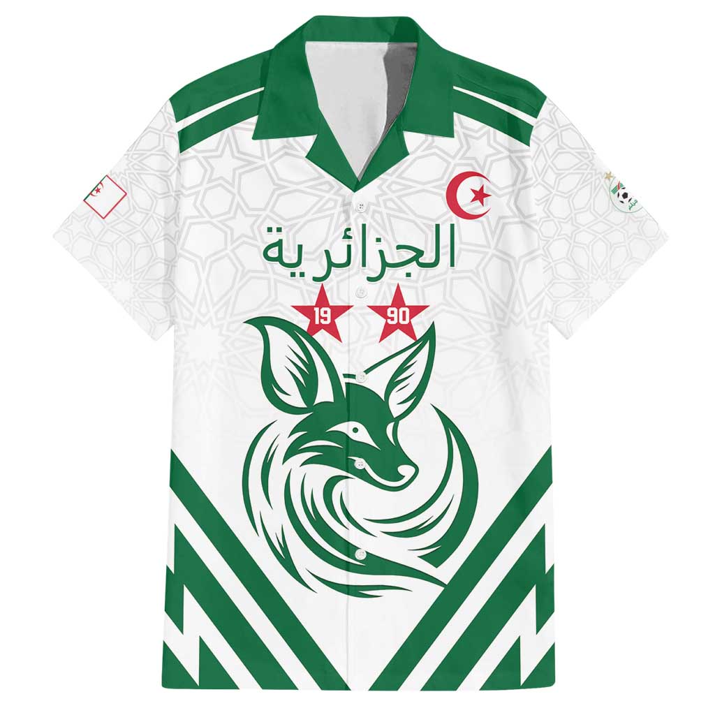 Custom Algeria Football Family Matching Off Shoulder Short Dress and Hawaiian Shirt Go Fennecs Go - Wonder Print Shop