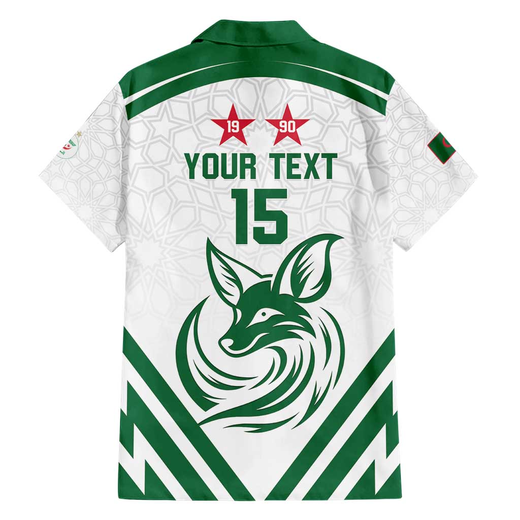 Custom Algeria Football Family Matching Short Sleeve Bodycon Dress and Hawaiian Shirt Go Fennecs Go - Wonder Print Shop