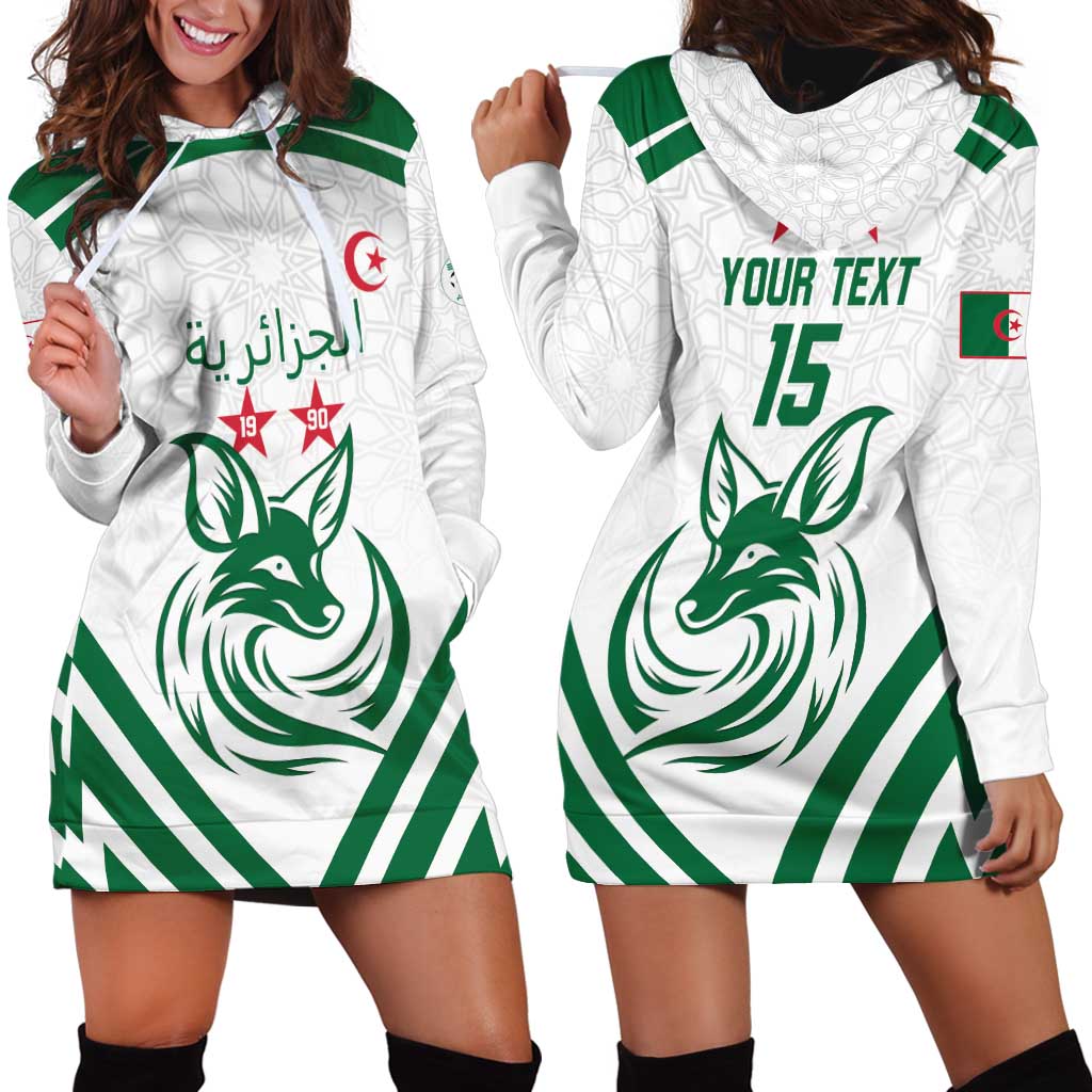 Custom Algeria Football Hoodie Dress Go Fennecs Go - Wonder Print Shop