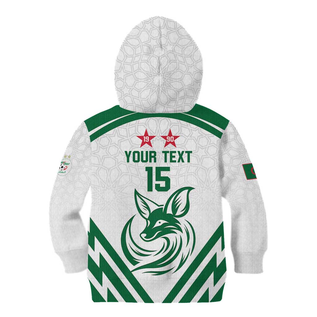 Custom Algeria Football Kid Hoodie Go Fennecs Go - Wonder Print Shop