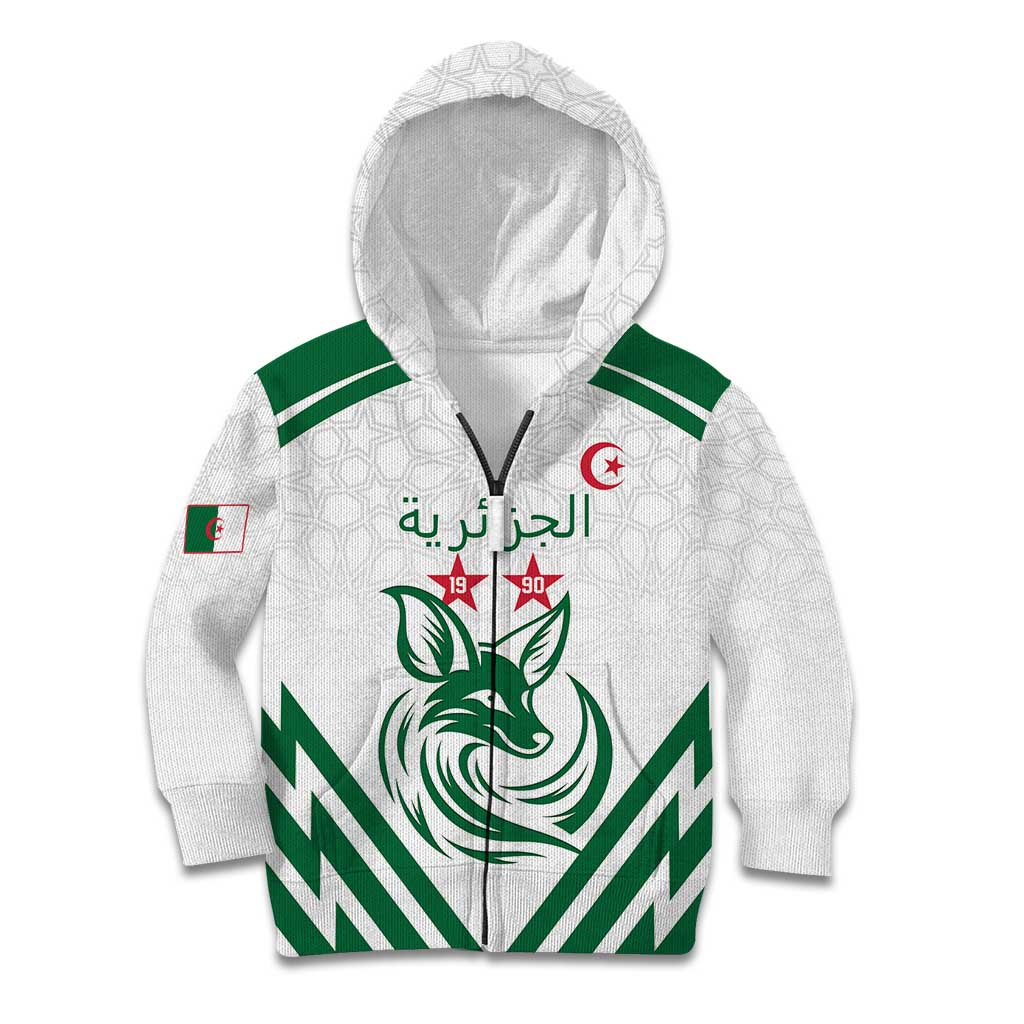 Custom Algeria Football Kid Hoodie Go Fennecs Go - Wonder Print Shop
