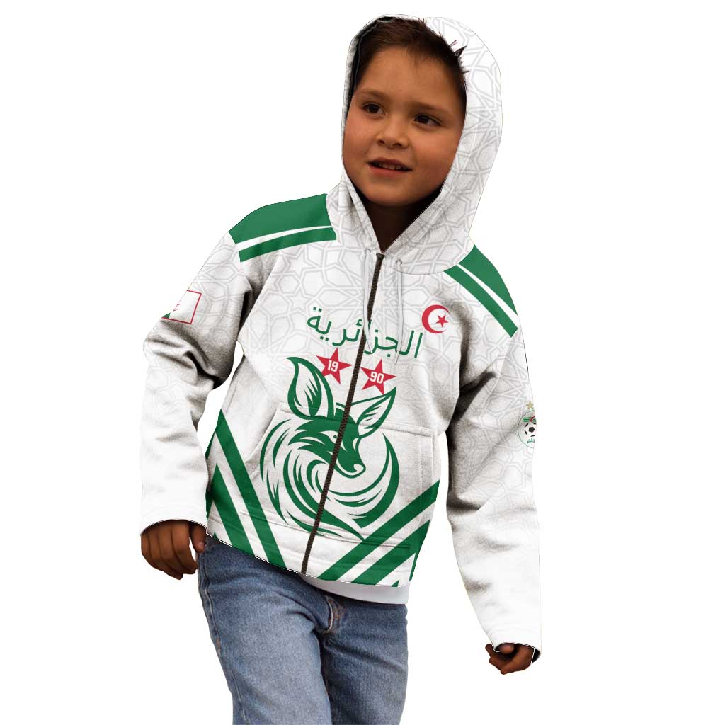 Custom Algeria Football Kid Hoodie Go Fennecs Go - Wonder Print Shop