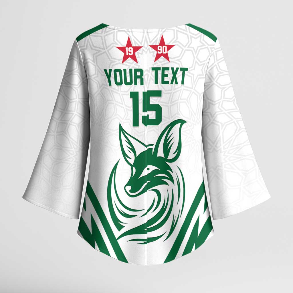 Custom Algeria Football Kimono Sleeve Blouse Go Fennecs Go - Wonder Print Shop