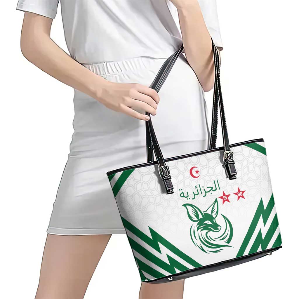 Algeria Football Leather Tote Bag Go Fennecs Go - Wonder Print Shop
