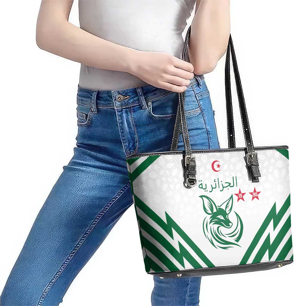 Algeria Football Leather Tote Bag Go Fennecs Go - Wonder Print Shop
