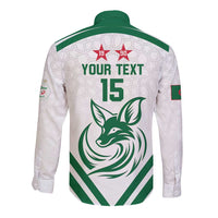 Custom Algeria Football Long Sleeve Button Shirt Go Fennecs Go - Wonder Print Shop
