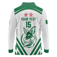 Custom Algeria Football Long Sleeve Polo Shirt Go Fennecs Go - Wonder Print Shop