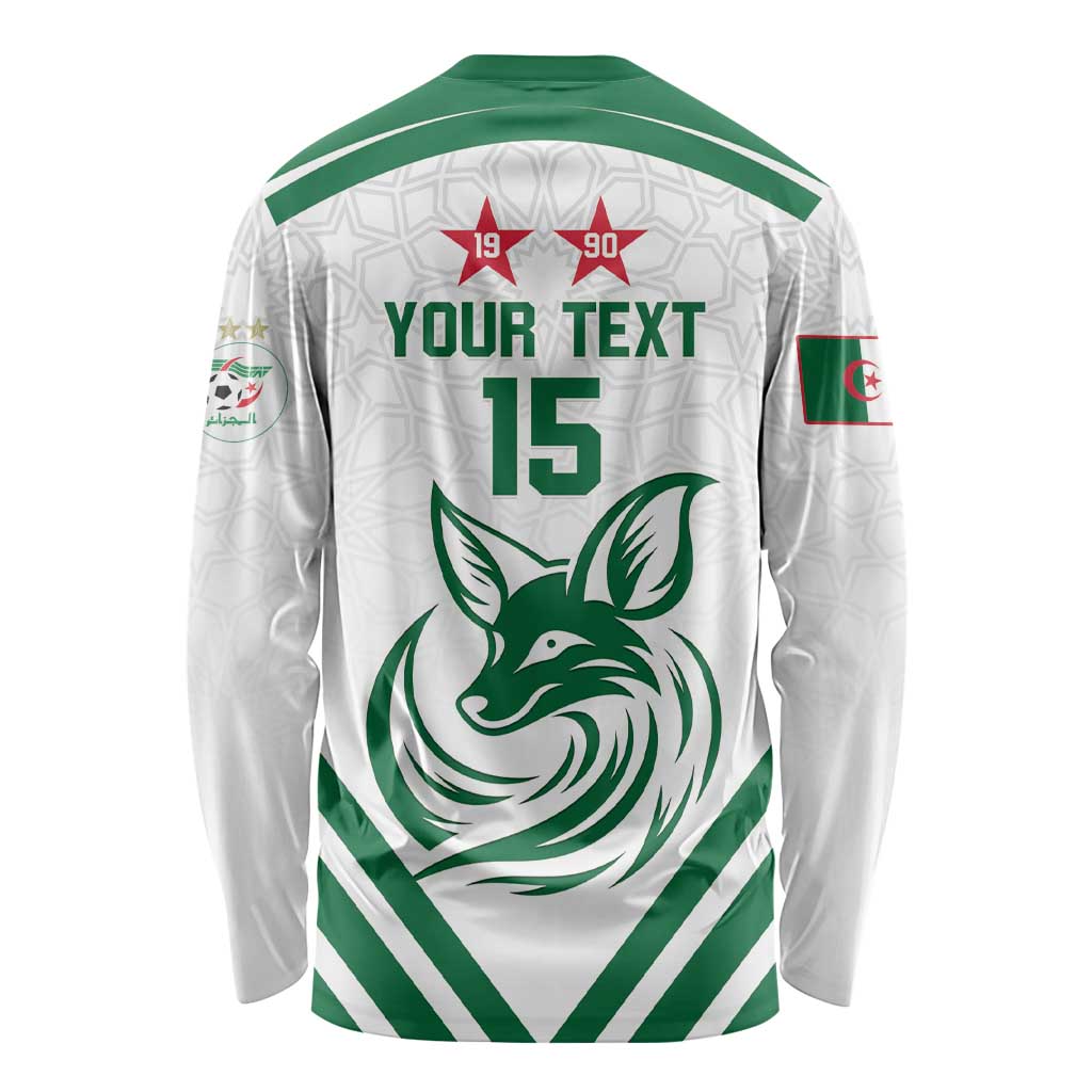 Custom Algeria Football Long Sleeve Shirt Go Fennecs Go - Wonder Print Shop