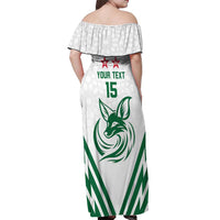 Custom Algeria Football Off Shoulder Maxi Dress Go Fennecs Go - Wonder Print Shop