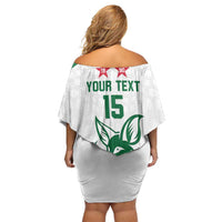 Custom Algeria Football Off Shoulder Short Dress Go Fennecs Go - Wonder Print Shop