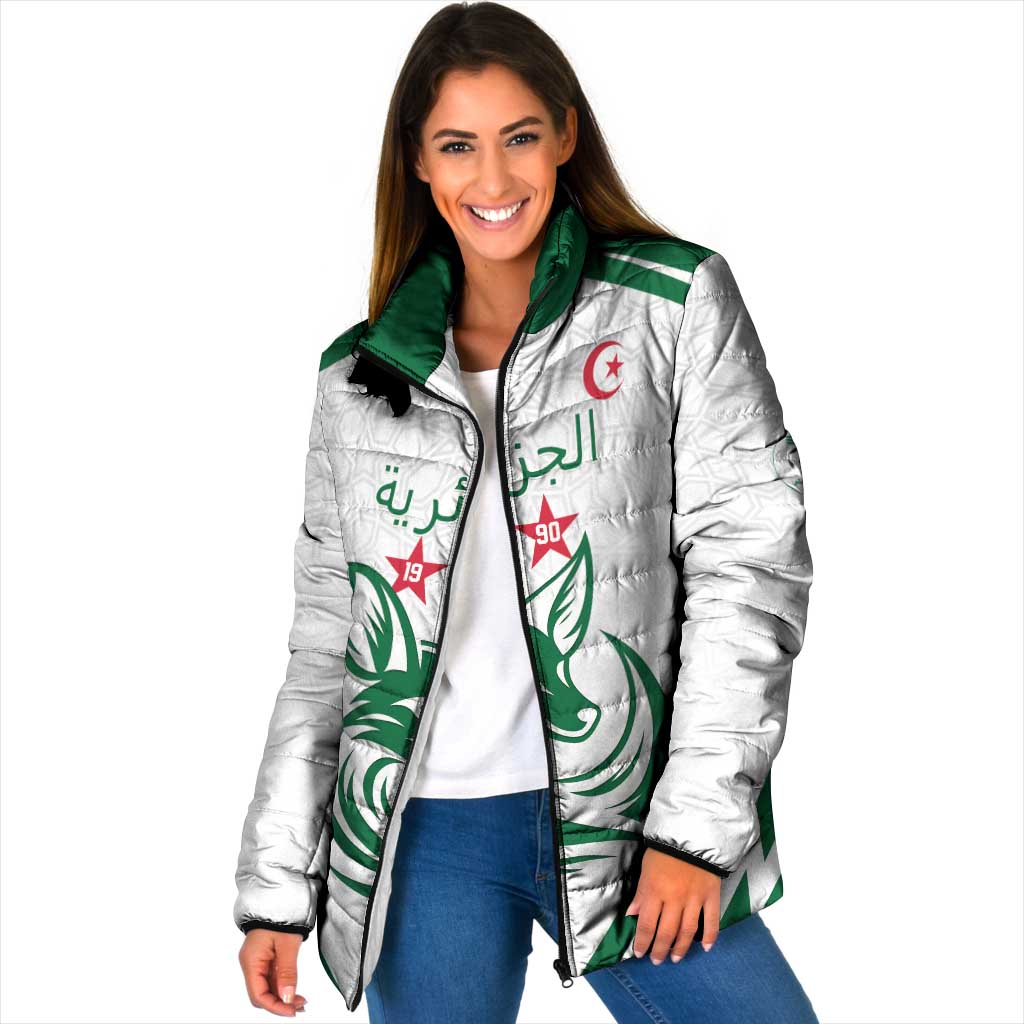 Custom Algeria Football Padded Jacket Go Fennecs Go - Wonder Print Shop