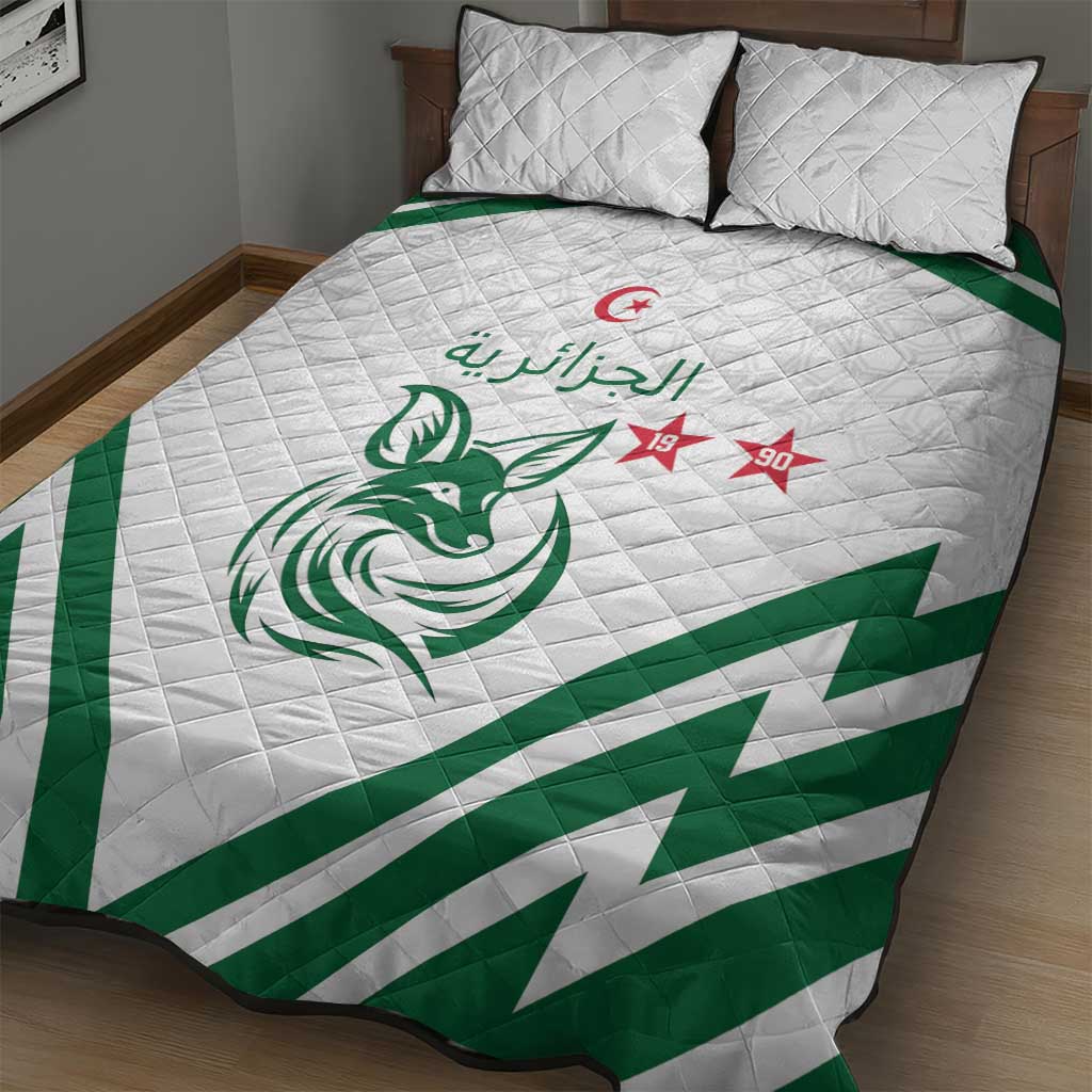 Algeria Football Quilt Bed Set Go Fennecs Go - Wonder Print Shop