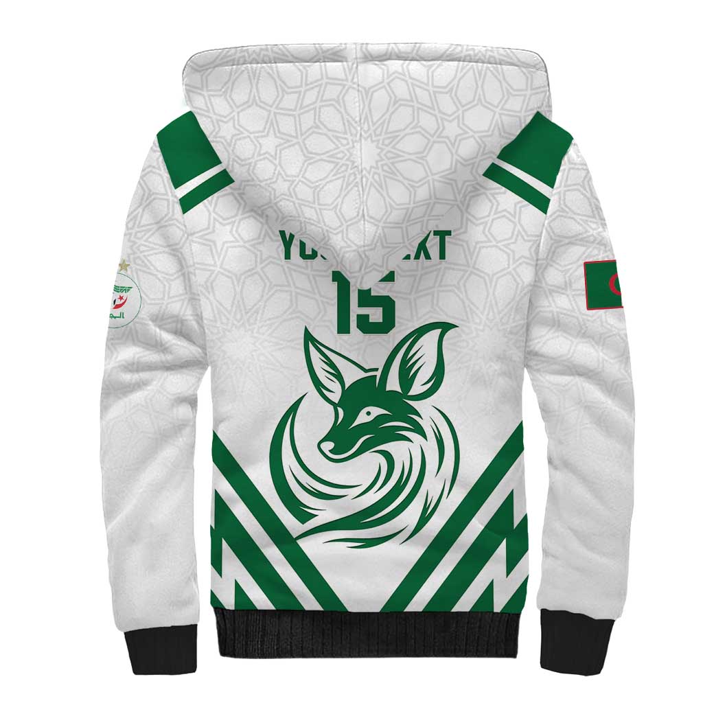 Custom Algeria Football Sherpa Hoodie Go Fennecs Go - Wonder Print Shop