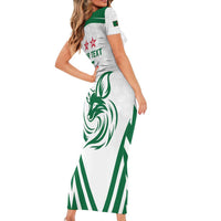 Custom Algeria Football Short Sleeve Bodycon Dress Go Fennecs Go - Wonder Print Shop