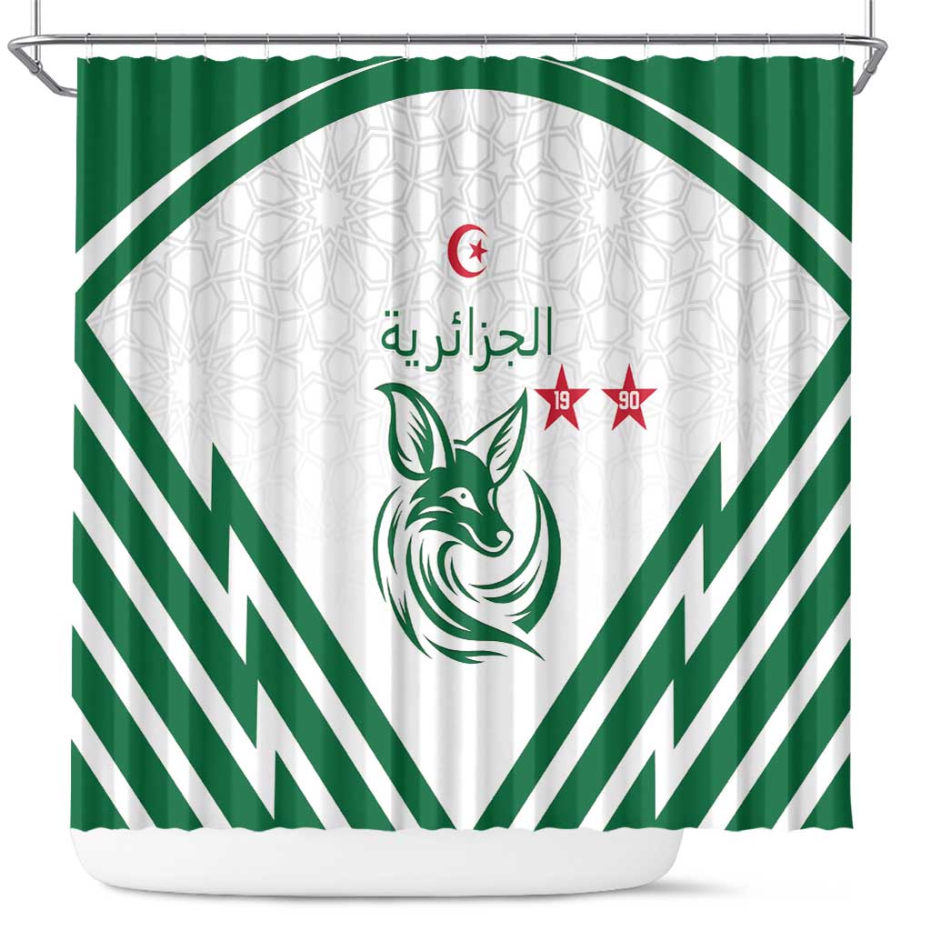Algeria Football Shower Curtain Go Fennecs Go - Wonder Print Shop