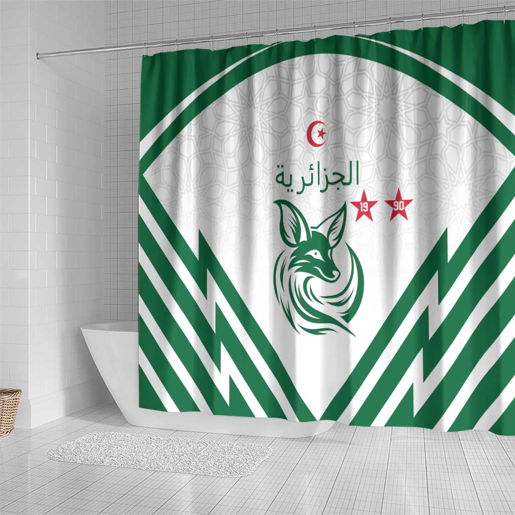 Algeria Football Shower Curtain Go Fennecs Go - Wonder Print Shop