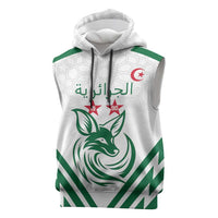 Custom Algeria Football Sleeveless Hoodie Go Fennecs Go - Wonder Print Shop