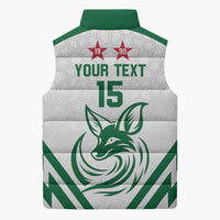 Custom Algeria Football Sleeveless Puffer Jacket Go Fennecs Go - Wonder Print Shop