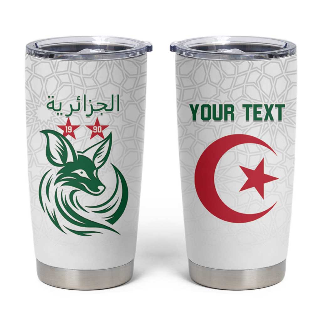 Custom Algeria Football Tumbler Cup Go Fennecs Go - Wonder Print Shop