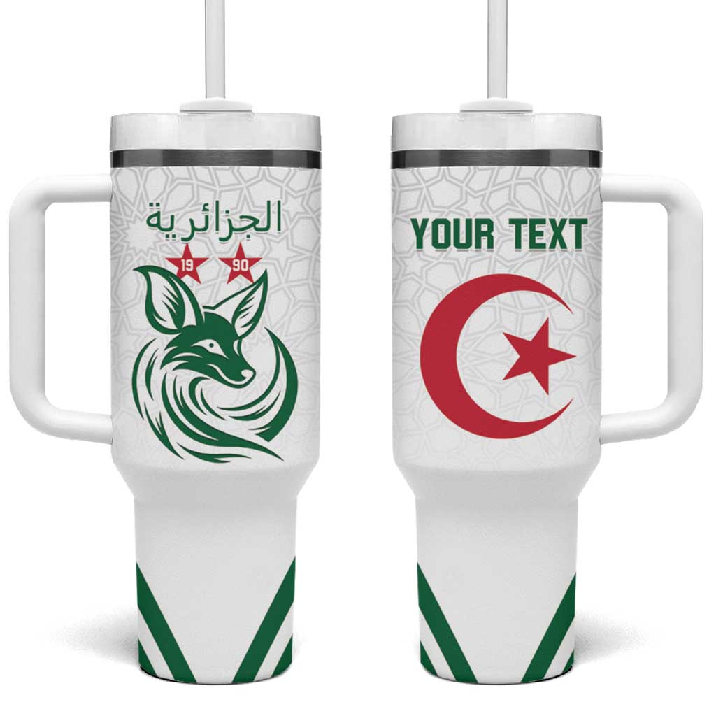 Custom Algeria Football Tumbler With Handle Go Fennecs Go - Wonder Print Shop