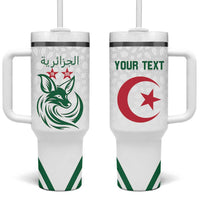 Custom Algeria Football Tumbler With Handle Go Fennecs Go - Wonder Print Shop