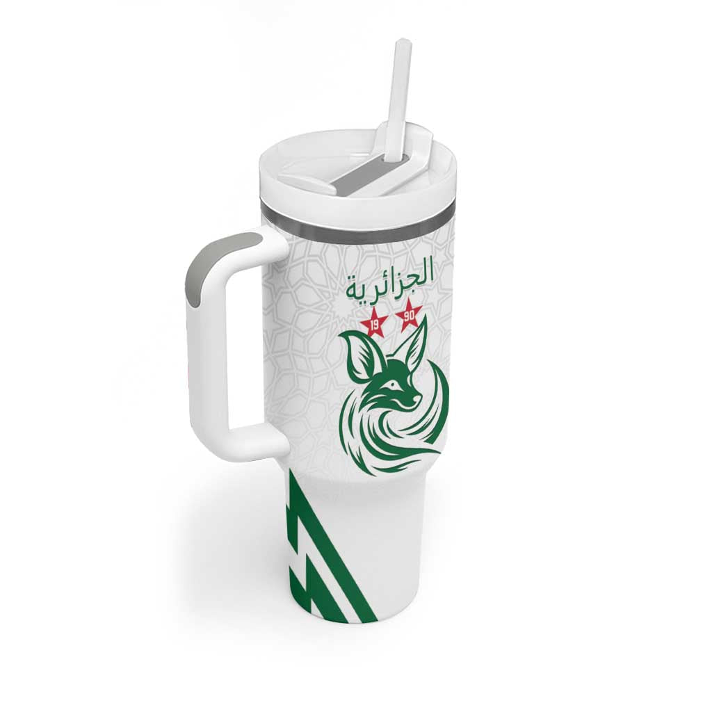 Custom Algeria Football Tumbler With Handle Go Fennecs Go - Wonder Print Shop