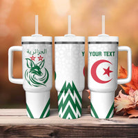 Custom Algeria Football Tumbler With Handle Go Fennecs Go - Wonder Print Shop