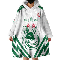 Custom Algeria Football Wearable Blanket Hoodie Go Fennecs Go - Wonder Print Shop