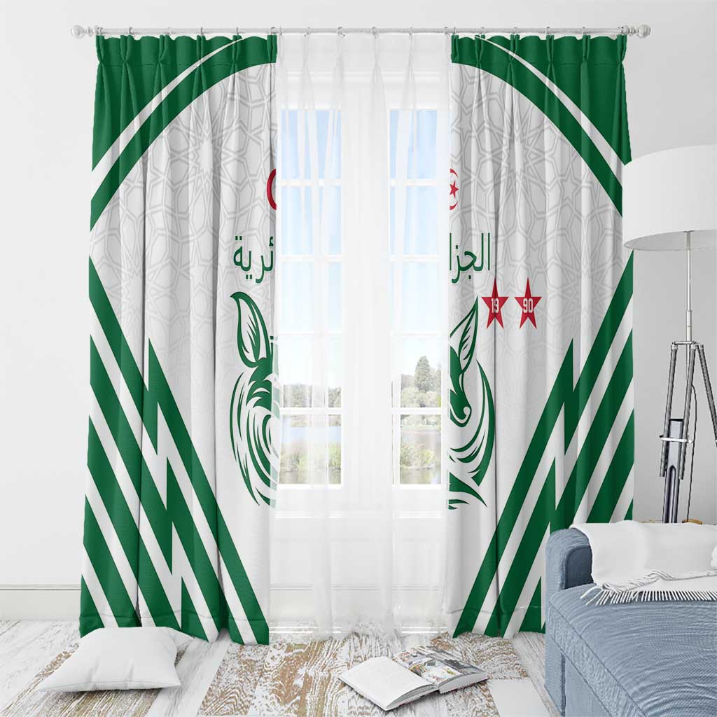 Algeria Football Window Curtain Go Fennecs Go - Wonder Print Shop